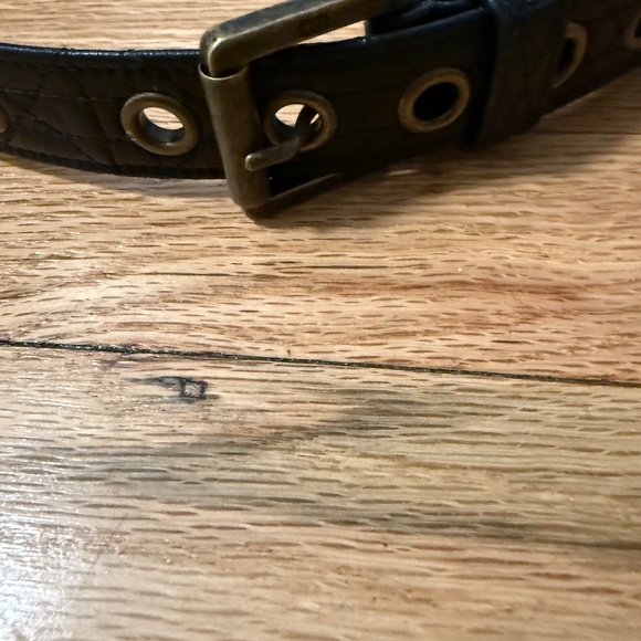 Dior Cannage Leather Belt Black Gold Sz 80 New main image 5